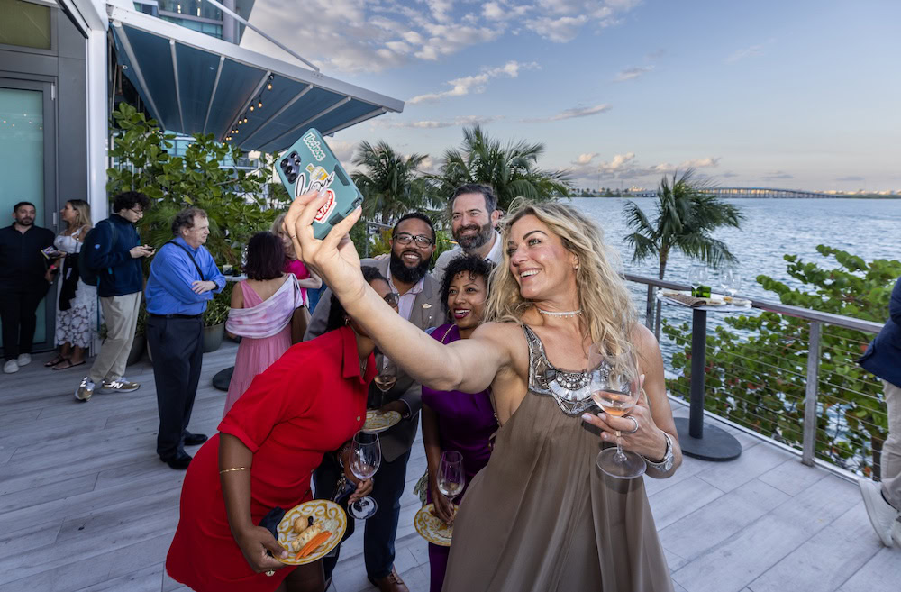 18 selfie shot having fun at federdoc event and biscayne bay views