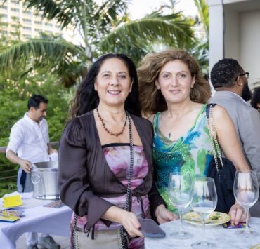 2 l to r cecilia di cecco and guest