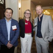 7 reception l to r barry schwarzberg principal northlake development group llc dorota lopez ceo lead designer at gfd design group sponsorship director andres korda co founder avanti way group