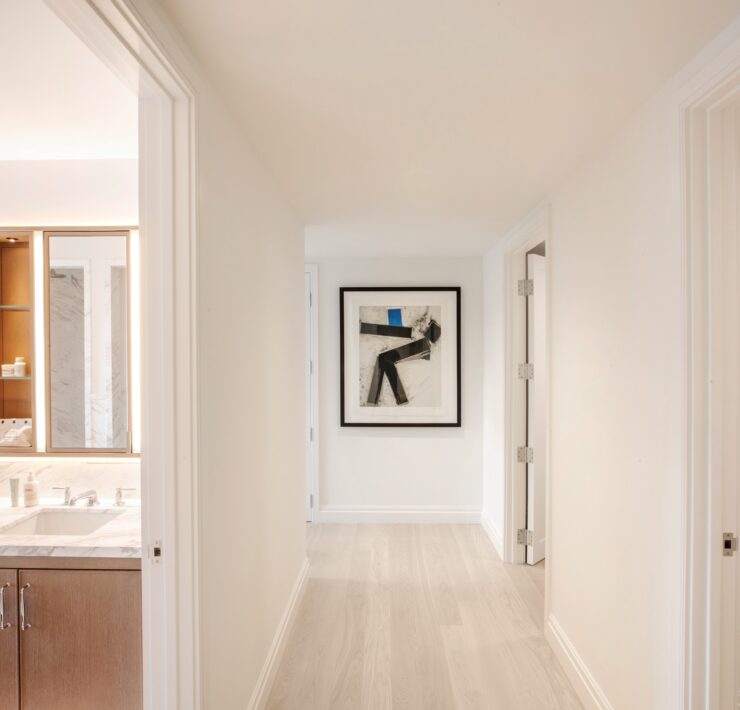 Luxury $12M pre-war penthouse at 720 West End Avenue on Manhattan’s Upper West Side featuring Boffi interiors, Hudson River views, and expansive contemporary living spaces.