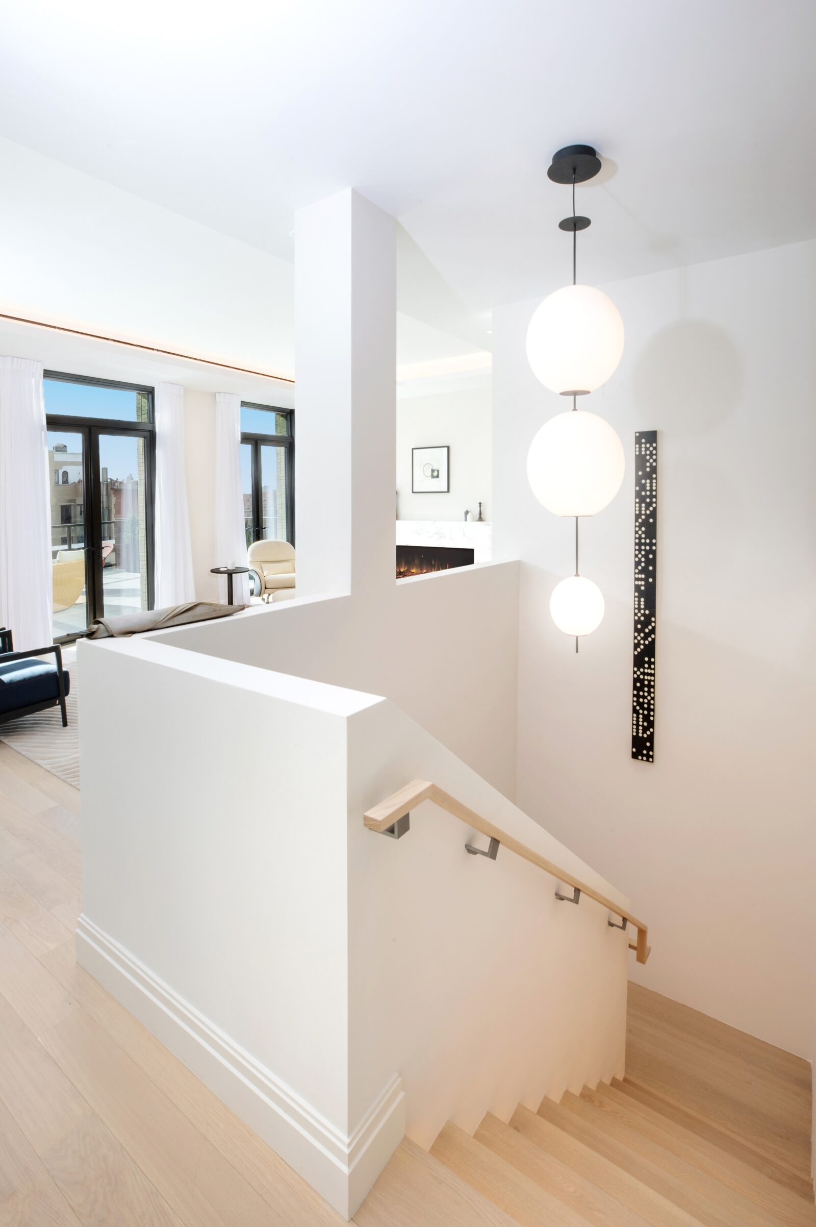 Luxury $12M pre-war penthouse at 720 West End Avenue on Manhattan’s Upper West Side featuring Boffi interiors, Hudson River views, and expansive contemporary living spaces.