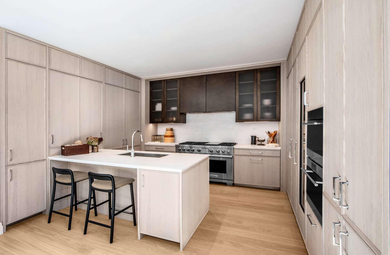 Luxury $12M pre-war penthouse at 720 West End Avenue on Manhattan’s Upper West Side featuring Boffi interiors, Hudson River views, and expansive contemporary living spaces.