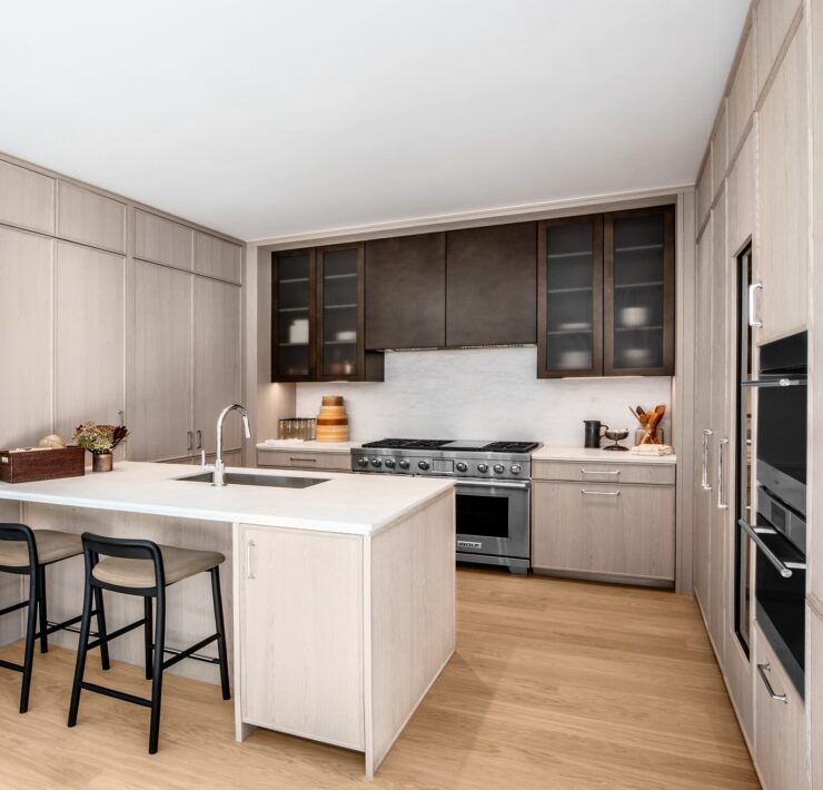 Luxury $12M pre-war penthouse at 720 West End Avenue on Manhattan’s Upper West Side featuring Boffi interiors, Hudson River views, and expansive contemporary living spaces.