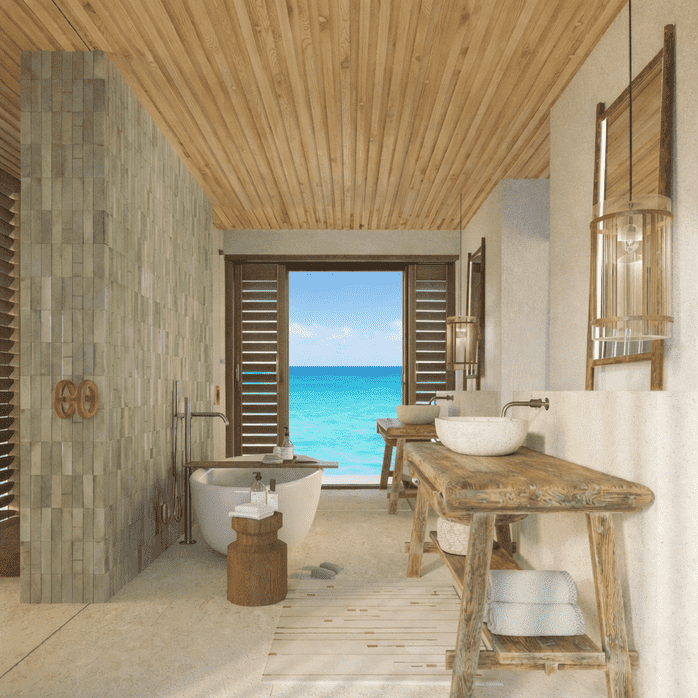 bathroom rendering by six senses residences belize