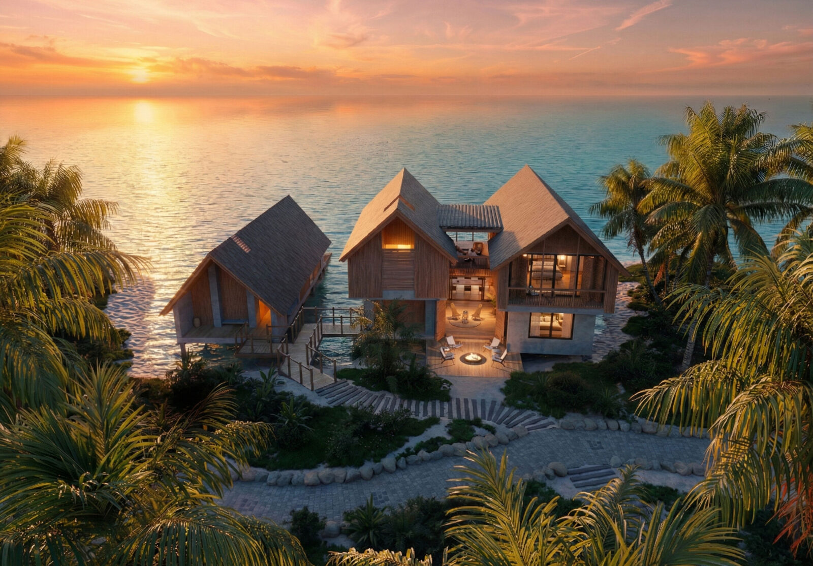 exterior entrance pathwayrendering by six senses residences belize