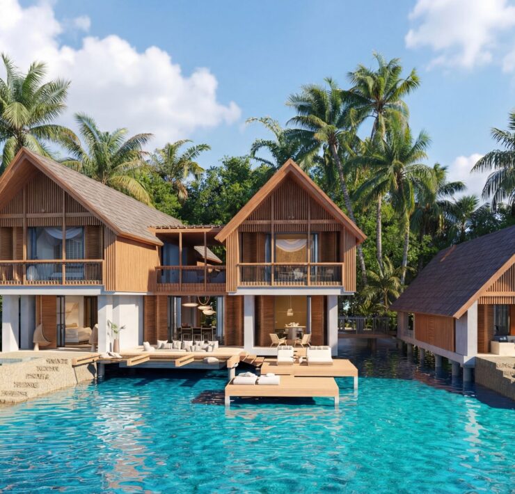 four bedroom exterior rendering by six senses residences belize
