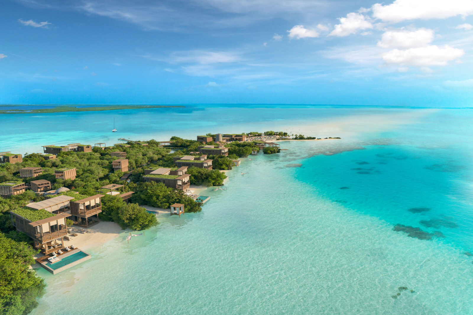 sandbar rendering by six senses residences belize