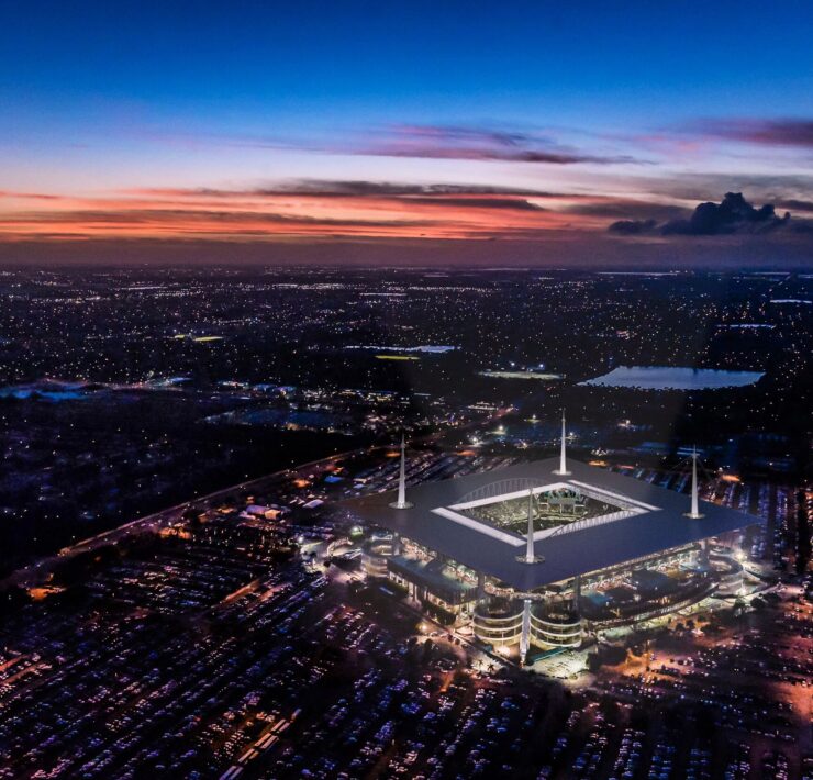 stadium at night hard rock stadium miami gardens
