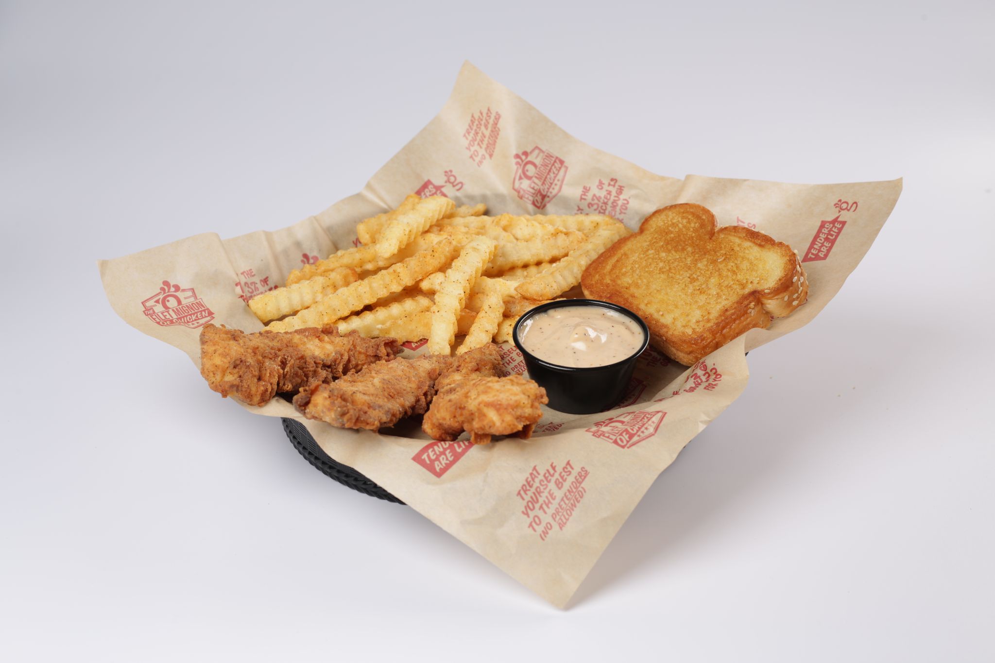 3 piece hand breaded tender meal