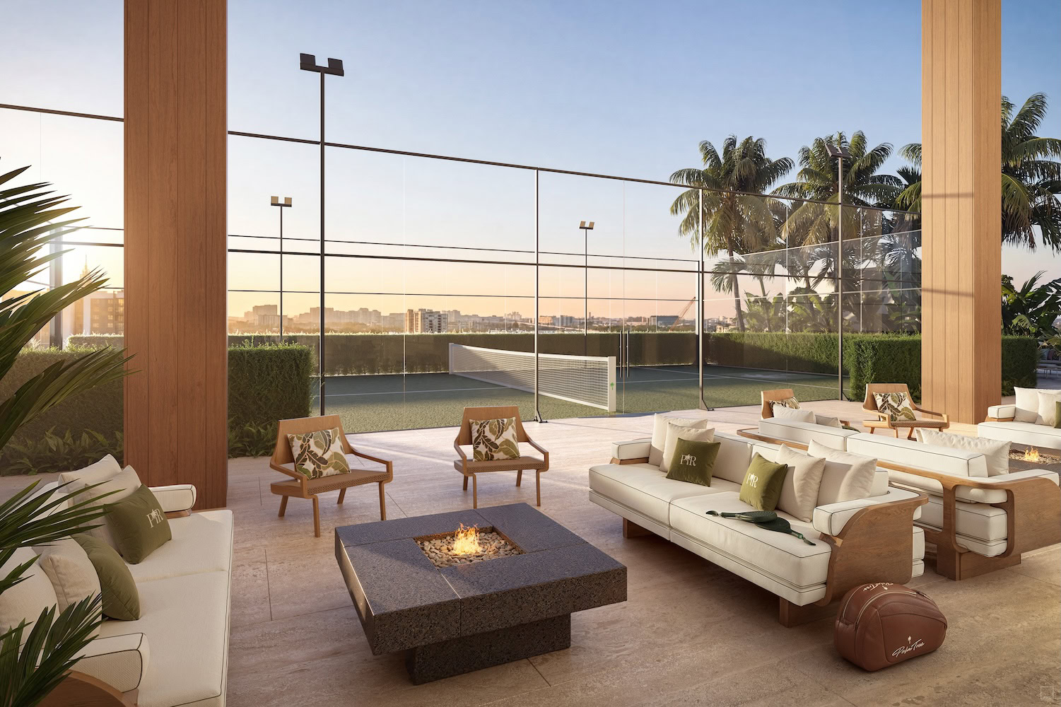 palm tree residences miami padel court