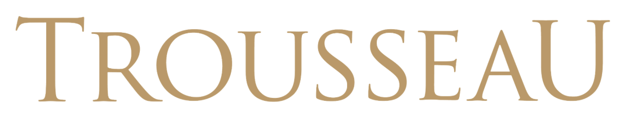 Trousseau logo for luxury bedding, bath linens, and upscale home essentials
