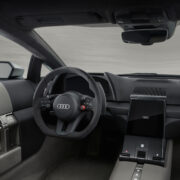 In-studio interior view, steering wheel, dashboard