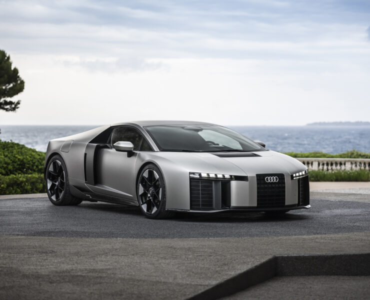 Titanium, outdoor static photo, exterior, three-quarter front view