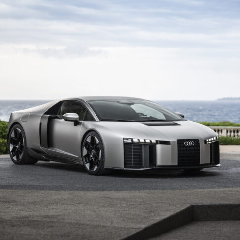 Titanium, outdoor static photo, exterior, three-quarter front view