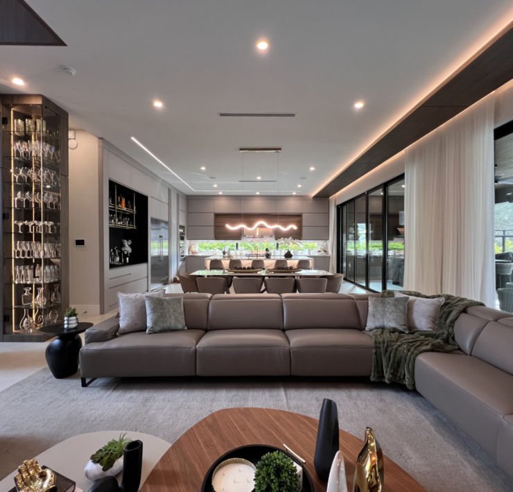 appenin integrated wine display & social area millwork