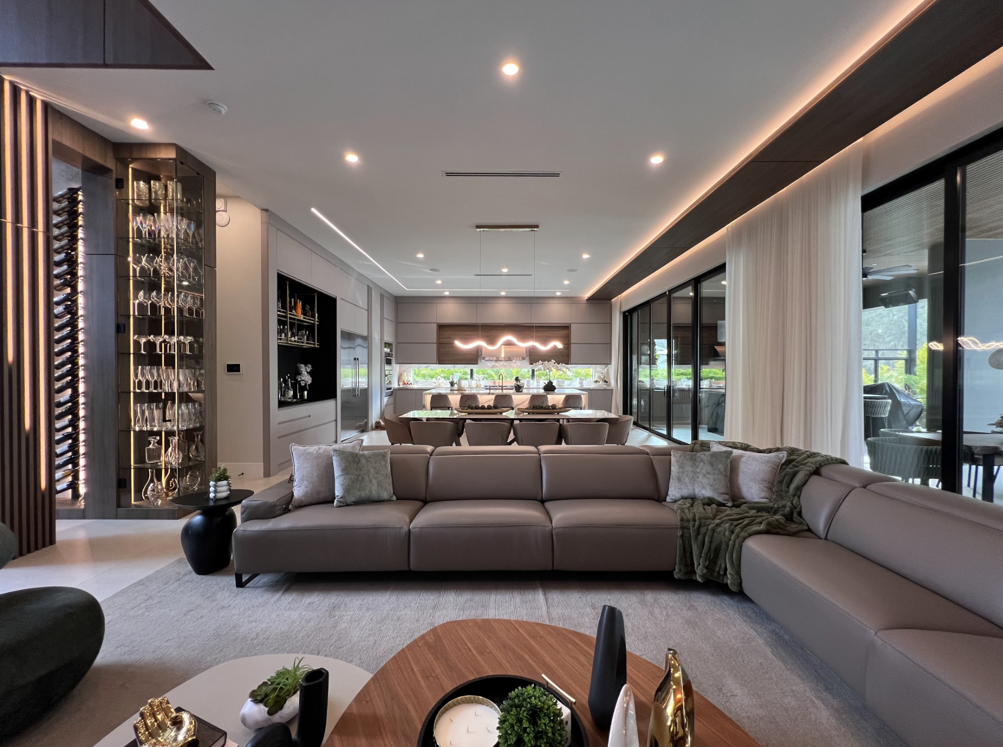 appenin integrated wine display & social area millwork