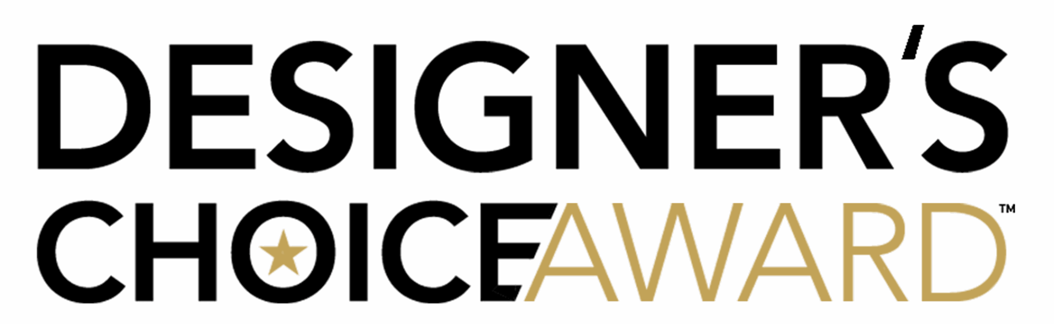 Luxury Guide Designer’s Choice Award gold logo with star icon on transparent background.
