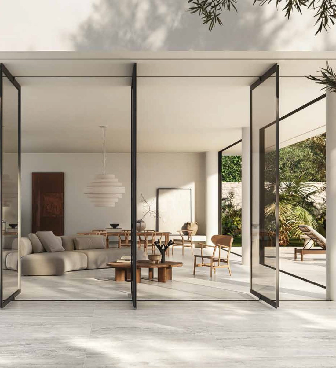 just tile & marble white travertino indoor:outdoor tile