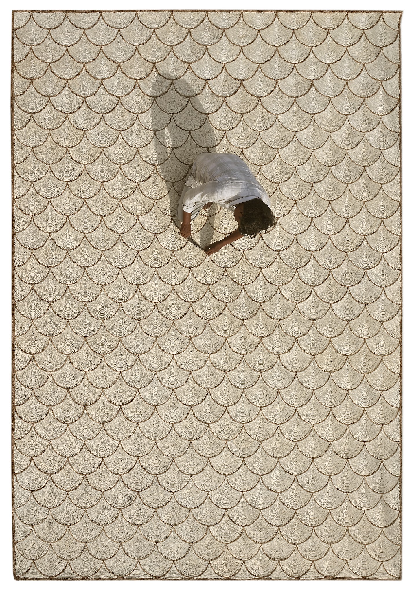 knots custom rugs scalloped coiled abaca rug