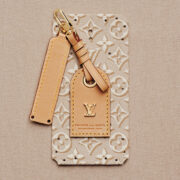 material cutting luggage tag and elements of side trunk monogram embleme