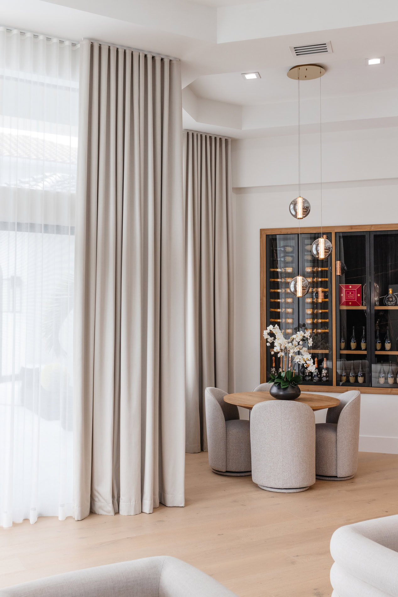sophia's curtains layered white floor to ceiling sheer