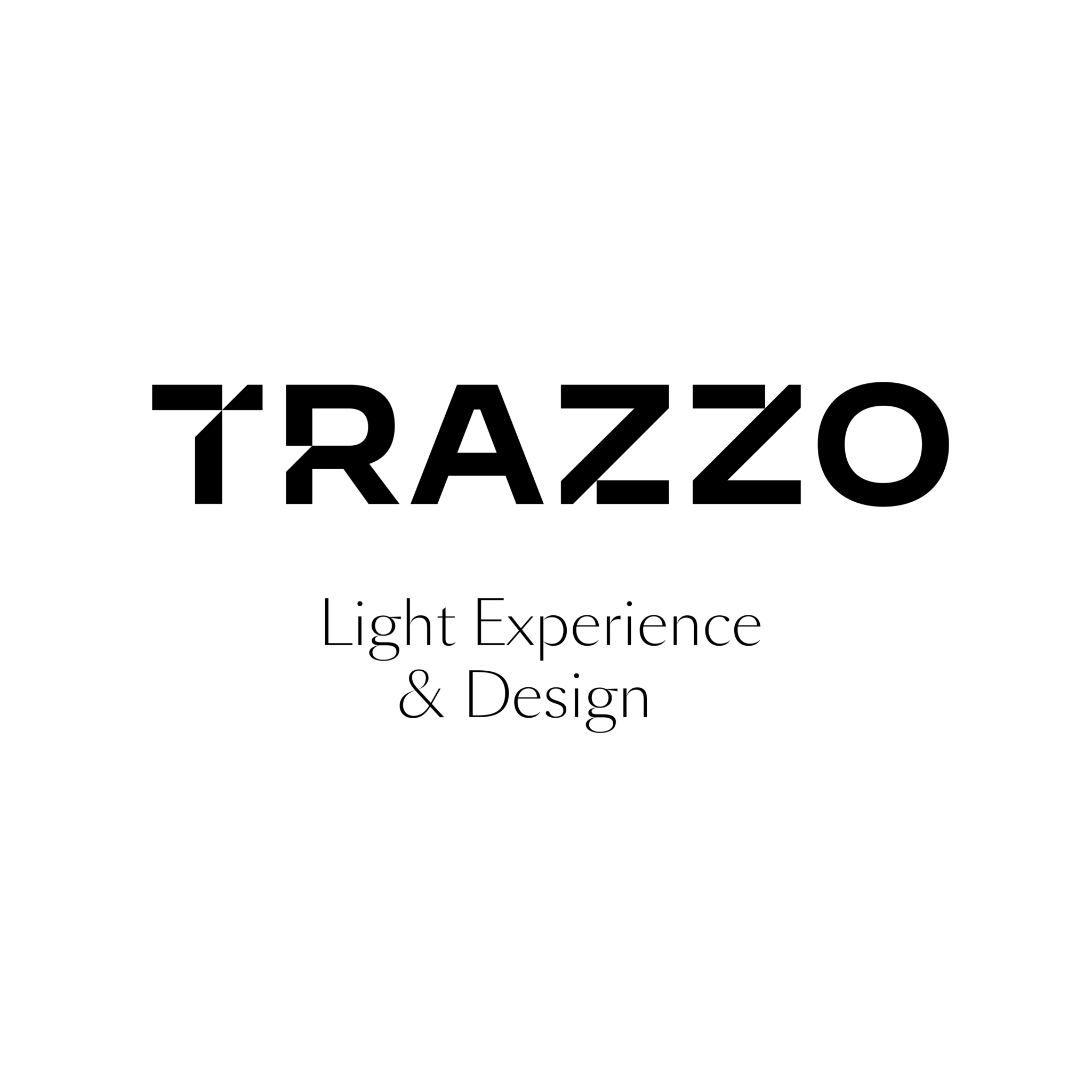 Trazzo Light Experience & Design logo for luxury lighting and design brand