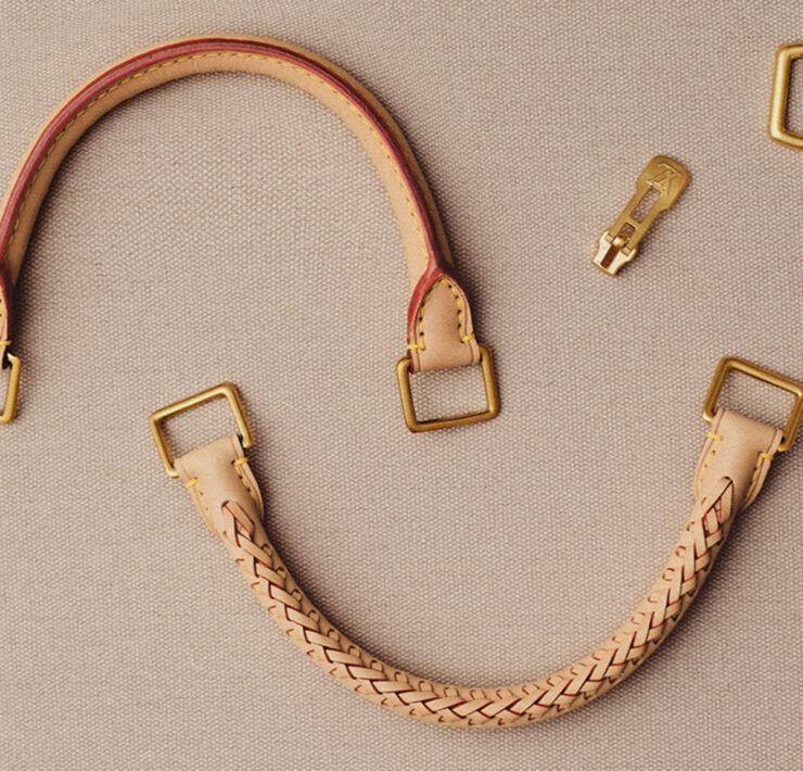 vvn handles with braiding zipper pull and buckle of speedy 30 soft monogram embleme