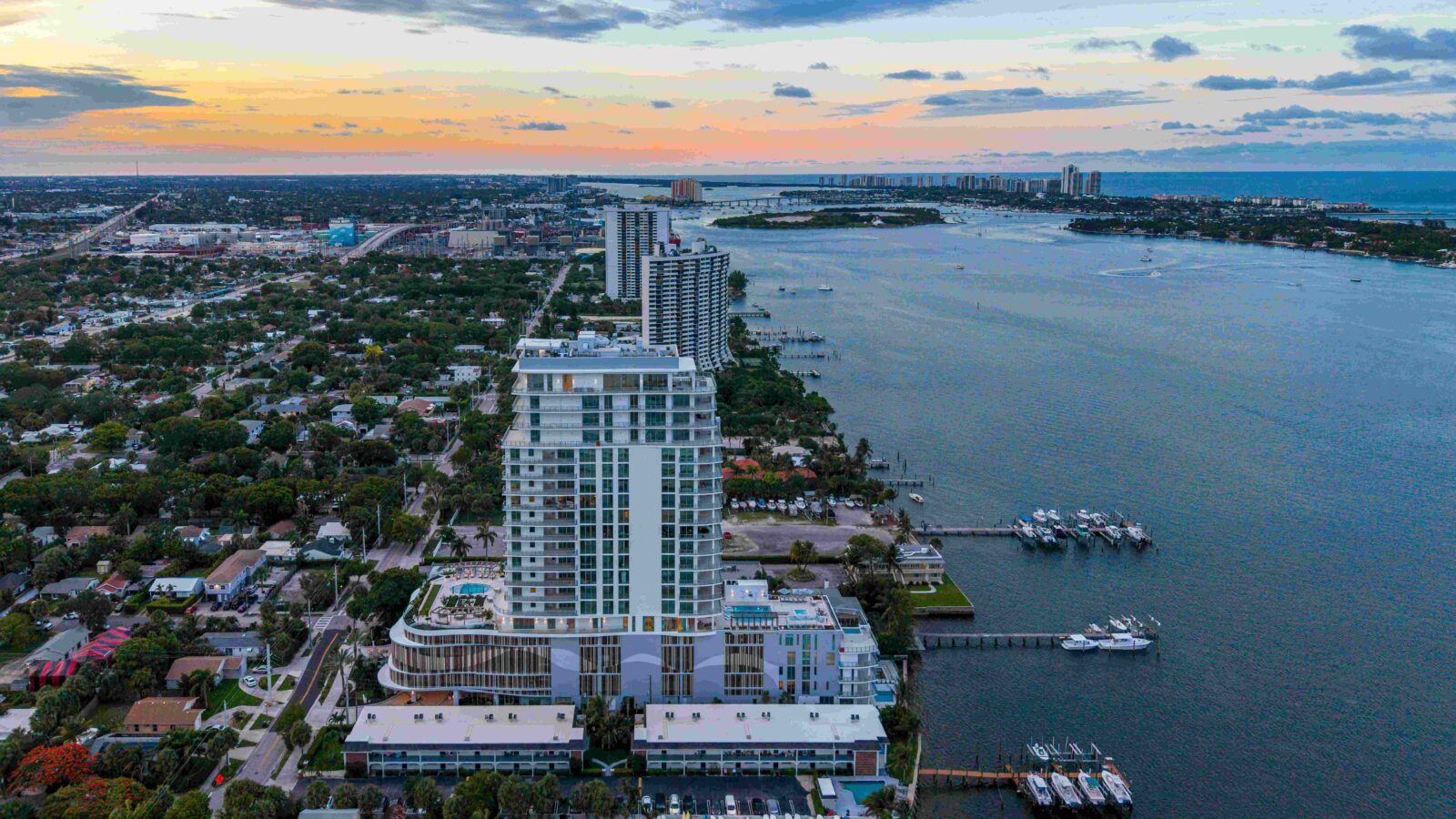 alba palm beach building sunset north view credit alba palm beach