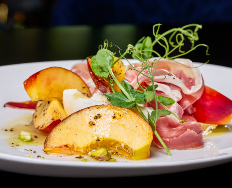burrata & stone fruit salad