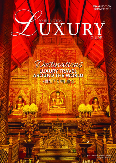 Luxury Guide Cover Summer 2018 South Florida Luxury Guide Miami Summer 2018 cover featuring an ornate golden Buddhist temple interior in Chiang Mai, Thailand.