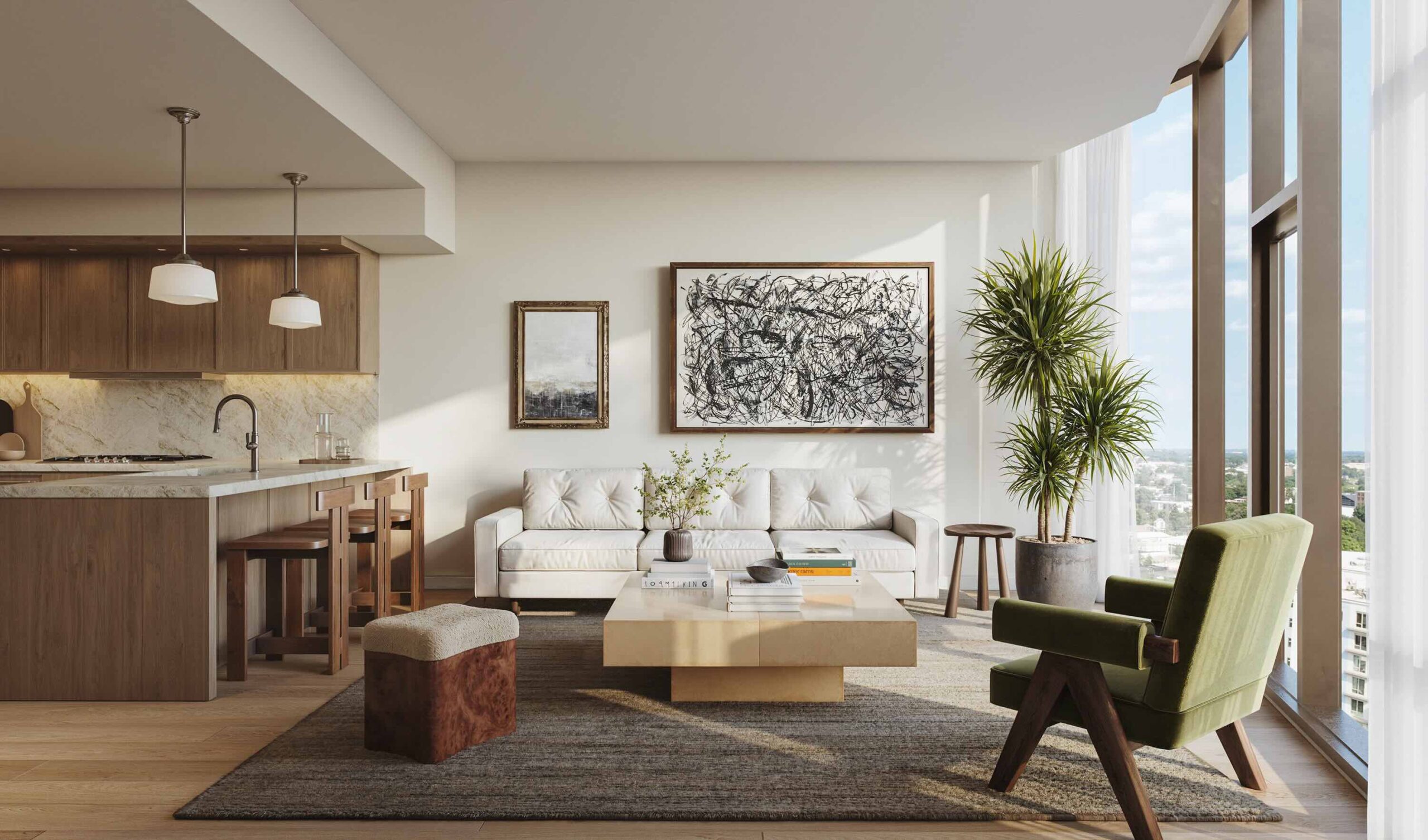 pendry residences nashville 1 bedroom kitchen credit binyan studios