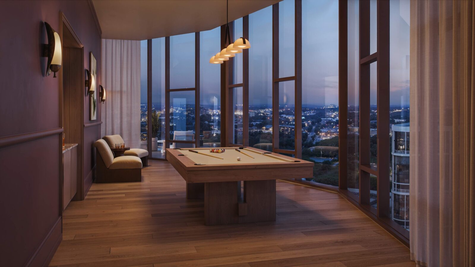 pendry residences nashville 30thfloor whiskey billiards room credit binyan studios