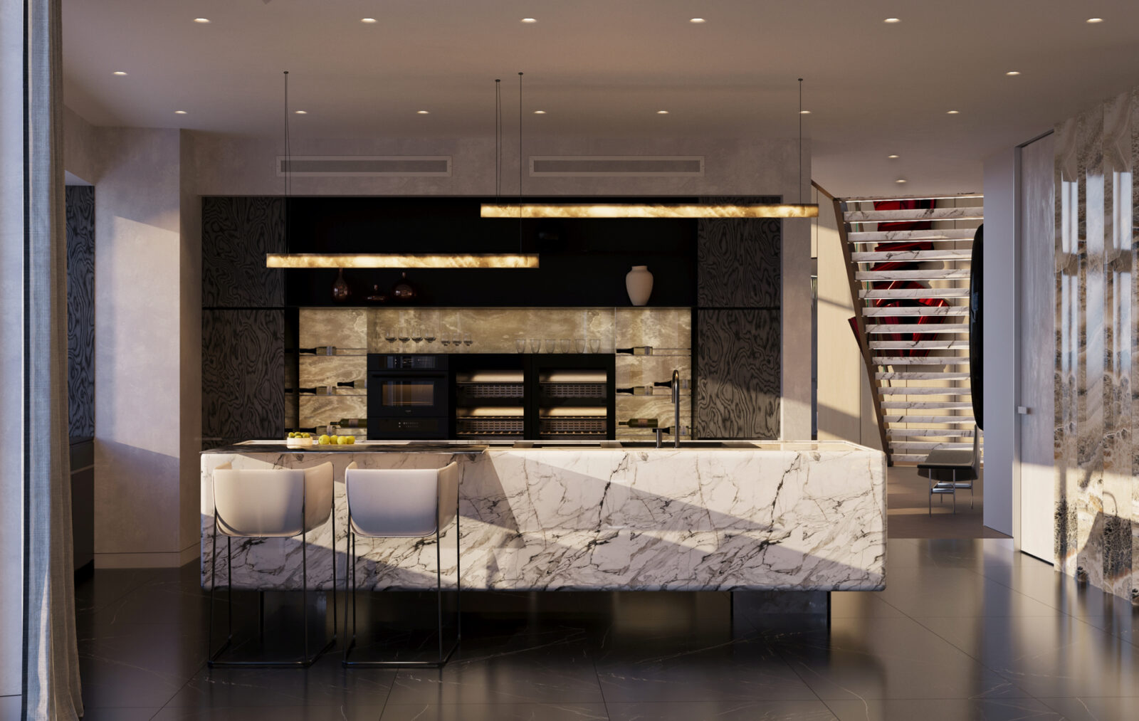 porsche tower kitchen