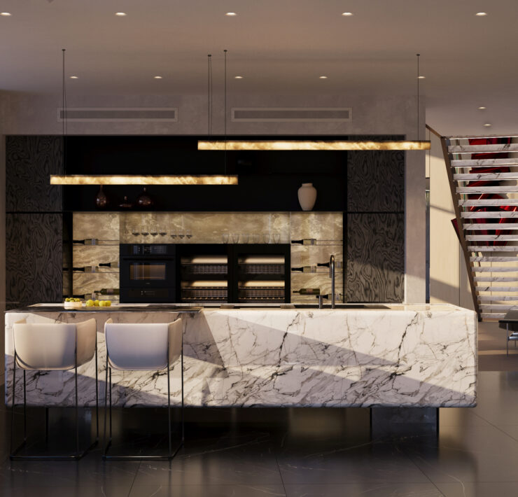 porsche tower kitchen