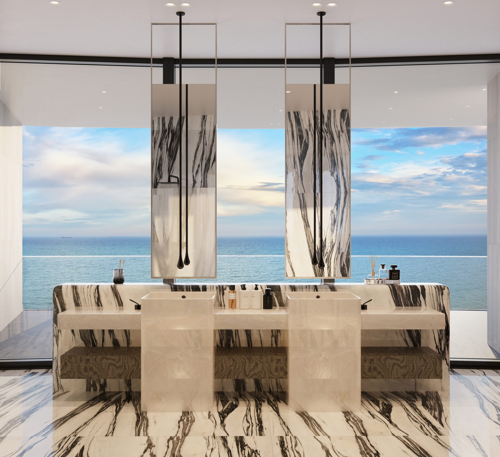 porsche tower master bathroom