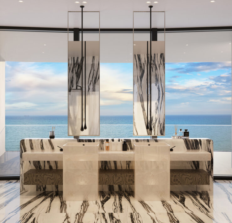 porsche tower master bathroom